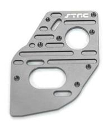 STRC BILLET FINNED MOTOR PLATE - SC10 4X4 (GUN METAL) STRC BILLET FINNED MOTOR PLATE - SC10 4X4 (GUN METAL)