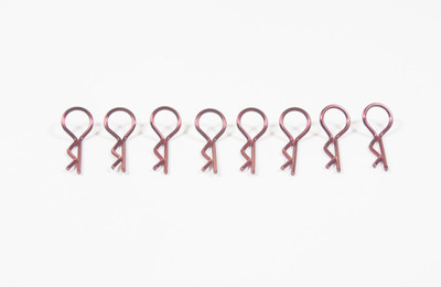 Assault RC Light Weight Bent Body Clips (Red) (8pk) Assault RC Light Weight Bent Body Clips (Red) (8pk)