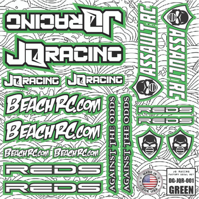 DG Designs JQ Racing Decal Sheet (Green)