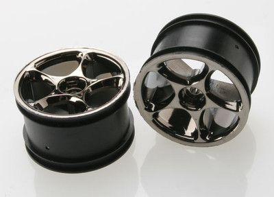 Traxxas 2.2" Bandit Rear Tracer Buggy Wheels (2) (Black Chrome) (Pins) (TRA2472A) Traxxas 2.2" Bandit Rear Tracer Buggy Wheels (2) (Black Chrome) (Pins) (TRA2472A)