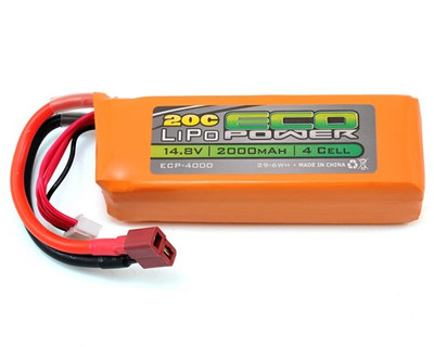 EcoPower "Electron" 4S LiPo 20C Battery Pack (14.8V/2000mAh) (Starter Box) EcoPower "Electron" 4S LiPo 20C Battery Pack (14.8V/2000mAh) (Starter Box)