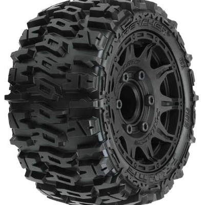 PROLINE Trencher Low Profile 2.8" Tires w/Raid Rear Wheels (2) (Black) (M2) w/12mm Removable Hex