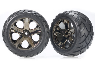 Traxxas Anaconda Tires w/All-Star Front Wheels (2) (Black Chrome) (Standard) (TRA3776A) Traxxas Anaconda Tires w/All-Star Front Wheels (2) (Black Chrome) (Standard) (TRA3776A)