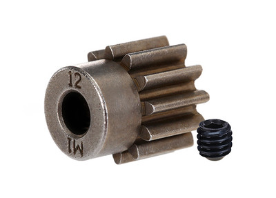 Traxxas Hardened Steel Mod 1.0 Pinion Gear w/5mm Bore (12T) Traxxas Hardened Steel Mod 1.0 Pinion Gear w/5mm Bore (12T)