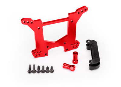 Traxxas Aluminum Rear Shock Tower (Red Anodized) (Rustler 4x4)