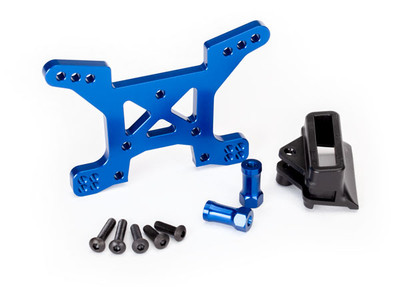 Traxxas Aluminum Front Shock Tower (Blue Anodized) (Rustler 4x4) Traxxas Aluminum Front Shock Tower (Blue Anodized) (Rustler 4x4)