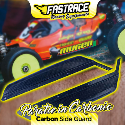 FasTrace side plates in carbon/kevlar side guard for Mugen MBX8 MBX7R FasTrace side plates in carbon/kevlar side guard for Mugen MBX8 MBX7R
