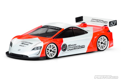 Protoform Turismo Touring Car Body (Clear) (190mm) (X-Lite) (PRM1570-20) front view Protoform Turismo Touring Car Body (Clear) (190mm) (X-Lite) (PRM1570-20) front view