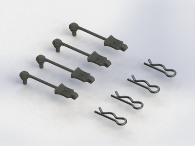 ARRMA BODY CLIP RETAINERS 1/8 SCALE (BLACK, 4PCS) (AR390178) ARRMA BODY CLIP RETAINERS 1/8 SCALE (BLACK, 4PCS) (AR390178)