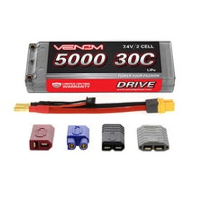 VENOM DRIVE LiPo 2S 7.4V 5000mah 30C Hardcase Lipo w/Uni Plug 2.0 (VNR15080)