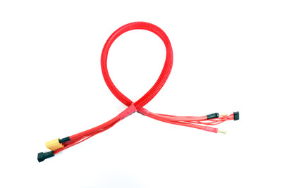 Assault RC 24" Power Leads with High Current XT90 Charge End, 4s Balance Lead with 4mm Bullet Charger Connector (4s) Assault RC 24" Power Leads with High Current XT90 Charge End, 4s Balance Lead with 4mm Bullet Charger Connector (4s)
