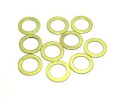 HYPERDRIVE BRASS 1/8" .010 KINGPIN SHIMS (10) HYPERDRIVE BRASS 1/8" .010 KINGPIN SHIMS (10)