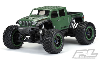 Pro-Line Jeep Gladiator Rubicon Pre-Cut Monster Truck Body (Clear) (X-Maxx) (PRO353317) Pro-Line Jeep Gladiator Rubicon Pre-Cut Monster Truck Body (Clear) (X-Maxx) (PRO353317)
