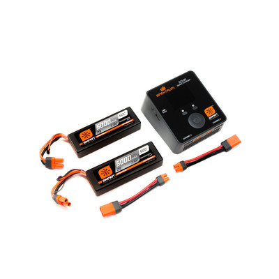 Spektrum RC Smart PowerStage 4S Bundle w/Two 2S Smart LiPo Hard Case Batteries (5000mAh) Spektrum RC Smart PowerStage 4S Bundle w/Two 2S Smart LiPo Hard Case Batteries (5000mAh)