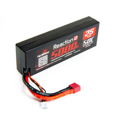 Dynamite 7.4V 5000mAh 2S 50C Reaction 2.0 Hardcase LiPo Battery (Deans/T-plug)