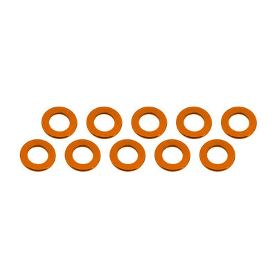 Ultimate Racing ALUMINUM SHIM (3X6X0.5MM) ORANGE (10PCS) (UR1504-G)