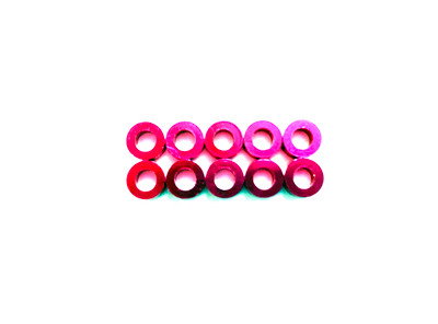 Assault RC Revolver M3x3mm Ball Stud Washer Set (Pink) (10)
