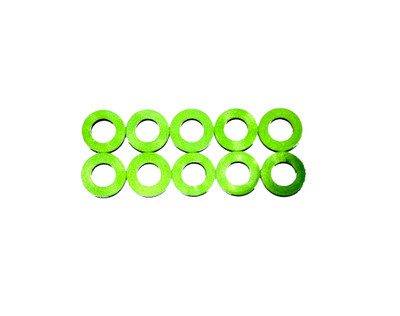Assault RC Revolver M3x.5mm Ball Stud Washer Set (Green) (10) Assault RC Revolver M3x.5mm Ball Stud Washer Set (Green) (10)
