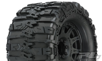 Pro-Line Trencher HP Belted 3.8" Pre-Mounted Truck Tires (2) (Black) (M2) w/Raid Wheels