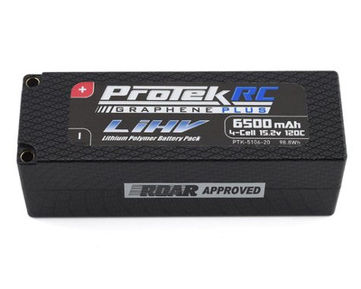 ProTek RC 4S 120C Low IR Si-Graphene + HV LiPo Battery (15.2V/6500mAh) ProTek RC 4S 120C Low IR Si-Graphene + HV LiPo Battery (15.2V/6500mAh)