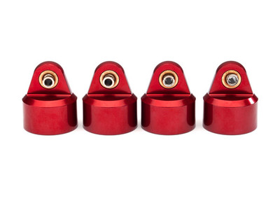 Traxxas GT-Maxx Aluminum Shock Caps (Red) (4) (TRA8964R)