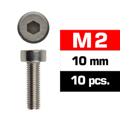Ultimate Racing M2X10MM Cap Head Screws (10 PCS) Ultimate Racing M2X10MM Cap Head Screws (10 PCS)