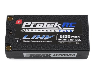 ProTek RC 2S 120C Low IR Si-Graphene + HV Shorty LiPo Battery (7.6V/6100mAh) ProTek RC 2S 120C Low IR Si-Graphene + HV Shorty LiPo Battery (7.6V/6100mAh)