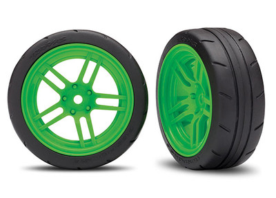 Traxxas 4-Tec 2.0 1.9" Response Front Pre-Mounted Tires w/Split-Spoke Wheels (Green) (2) (TRA8373G) Traxxas 4-Tec 2.0 1.9" Response Front Pre-Mounted Tires w/Split-Spoke Wheels (Green) (2) (TRA8373G)