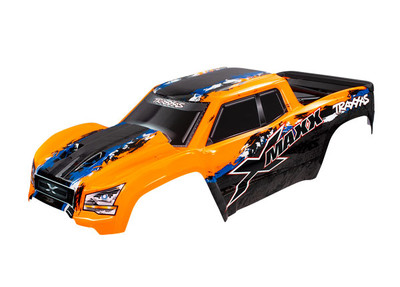 Traxxas X-Maxx Monster Body, orange (painted, decals applied) Traxxas X-Maxx Monster Body, orange (painted, decals applied)