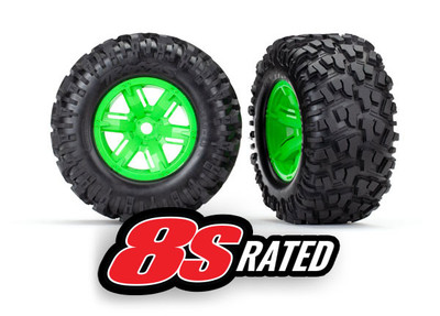 Traxxas X-Maxx Assembled and Glued Maxx AT 8.0x4.0" Tires, 8s rated (Green) (TRA7772G) Traxxas X-Maxx Assembled and Glued Maxx AT 8.0x4.0" Tires, 8s rated (Green) (TRA7772G)