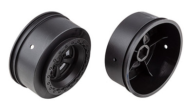 Team Associated DR10 Drag Racing Rear Wheels (Black) (2) (ASC71078)