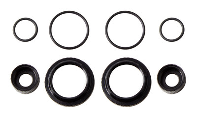 Team Associated 12mm Shock Collar and Seal Retainer Set, black Team Associated 12mm Shock Collar and Seal Retainer Set, black