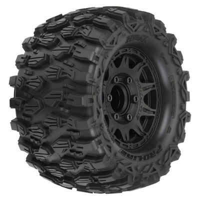 Pro-Line Hyrax 2.8" Pre-Mounted w/Raid Rear Wheels (2) (Black) w/Removable 12mm Hex (PRO10190-10) Pro-Line Hyrax 2.8" Pre-Mounted w/Raid Rear Wheels (2) (Black) w/Removable 12mm Hex (PRO10190-10)