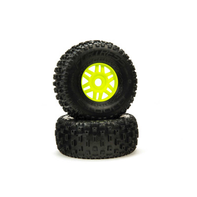 Arrma 1/8 dBoots Fortress Front/Rear 2.4/3.3 Pre-Mounted Tires, 17mm Hex, Green (2) (ARA550068) Arrma 1/8 dBoots Fortress Front/Rear 2.4/3.3 Pre-Mounted Tires, 17mm Hex, Green (2) (ARA550068)