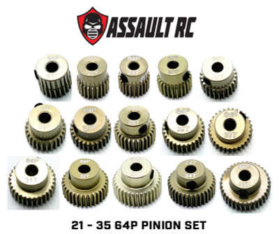 Assault RC 15 Piece 64P Pinion Set (21-35) Assault RC 15 Piece 64P Pinion Set (21-35)