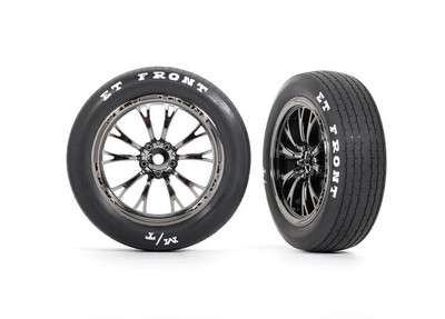 Traxxas T&W Weld Black Chrome Front Drag Tire Traxxas T&W Weld Black Chrome Front Drag Tire