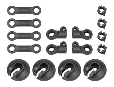 Team Associated RC8B4 Spring Cups & Shock Rod Ends (ASC81512) Team Associated RC8B4 Spring Cups & Shock Rod Ends (ASC81512)