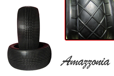 HOT RACE Amazzonia 1/8 Buggy Tires/Inserts (2) - Clay HOT RACE Amazzonia 1/8 Buggy Tires/Inserts (2) - Clay
