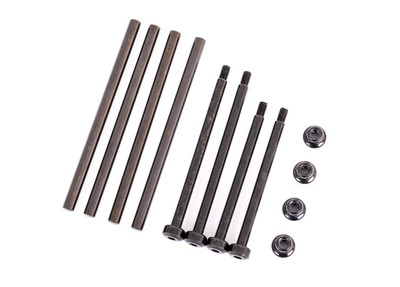 Suspension pin set, front & rear (hardened steel), 4x67mm (4), 3.5x48.2mm (2), 3.5x56.7mm (2)/ M3x0.5mm NL, flanged (2)
Suspension pin set, front & rear (hardened steel), 4x67mm (4), 3.5x48.2mm (2), 3.5x56.7mm (2)/ M3x0.5mm NL, flanged (2)