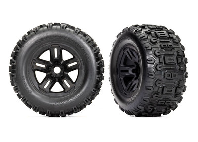 Tires and wheels, assembled, glued (3.8" black wheels, Sledgehammer® tires, foam inserts) (2)
Tires and wheels, assembled, glued (3.8" black wheels, Sledgehammer® tires, foam inserts) (2)