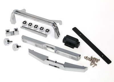 Body accessories kit, Bigfoot® No. 1 (includes winch, front and rear bumpers, roll bar, light bar, engine detail, & mounting hardware) (grille sold separately)
Body accessories kit, Bigfoot® No. 1 (includes winch, front and rear bumpers, roll bar, light bar, engine detail, & mounting hardware) (grille sold separately)