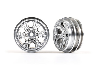 Traxxas Wheels, 1.0" (Satin Chrome) (2) Traxxas Wheels, 1.0" (Satin Chrome) (2)