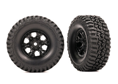 Tires & wheels, assembled (black 1.0" wheels, BFGoodrich® Mud-Terrain™ T/A® KM3 2.2x1.0" tires) (2)
Tires & wheels, assembled (black 1.0" wheels, BFGoodrich® Mud-Terrain™ T/A® KM3 2.2x1.0" tires) (2)