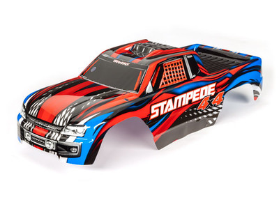 Traxxas Body, Stampede® 4X4, red (painted, decals applied) Traxxas Body, Stampede® 4X4, red (painted, decals applied)