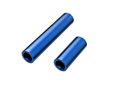 Traxxas Driveshafts, center, female, 6061-T6 aluminum (Blue-anodized) (front & rear)