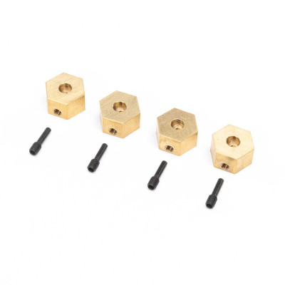 Axial Hex Hubs, Brass (7g): UTB18 (4) Axial Hex Hubs, Brass (7g): UTB18 (4)