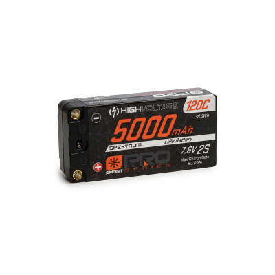 Spektrum RC 7.6V 5000mAh 2S 120C Smart Pro Race Shorty Hardcase LiHV Battery: Tubes, 5mm Spektrum RC 7.6V 5000mAh 2S 120C Smart Pro Race Shorty Hardcase LiHV Battery: Tubes, 5mm