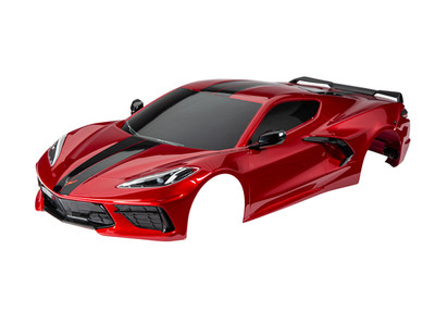 Body, Chevrolet Corvette Stingray, complete (red) (painted, decals applied) (includes side mirrors, spoiler, grilles, vents, & clipless mounting)
Body, Chevrolet Corvette Stingray, complete (red) (painted, decals applied) (includes side mirrors, spoiler, grilles, vents, & clipless mounting)