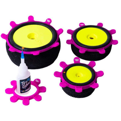 RC-Project 1/8 & 1/10 Tire Gluing Rubber Bands (Pink) 