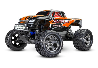 Traxxas Stampede 1/10 Scale Monster Truck (Orange) (LED Lights/Battery/Charger included)